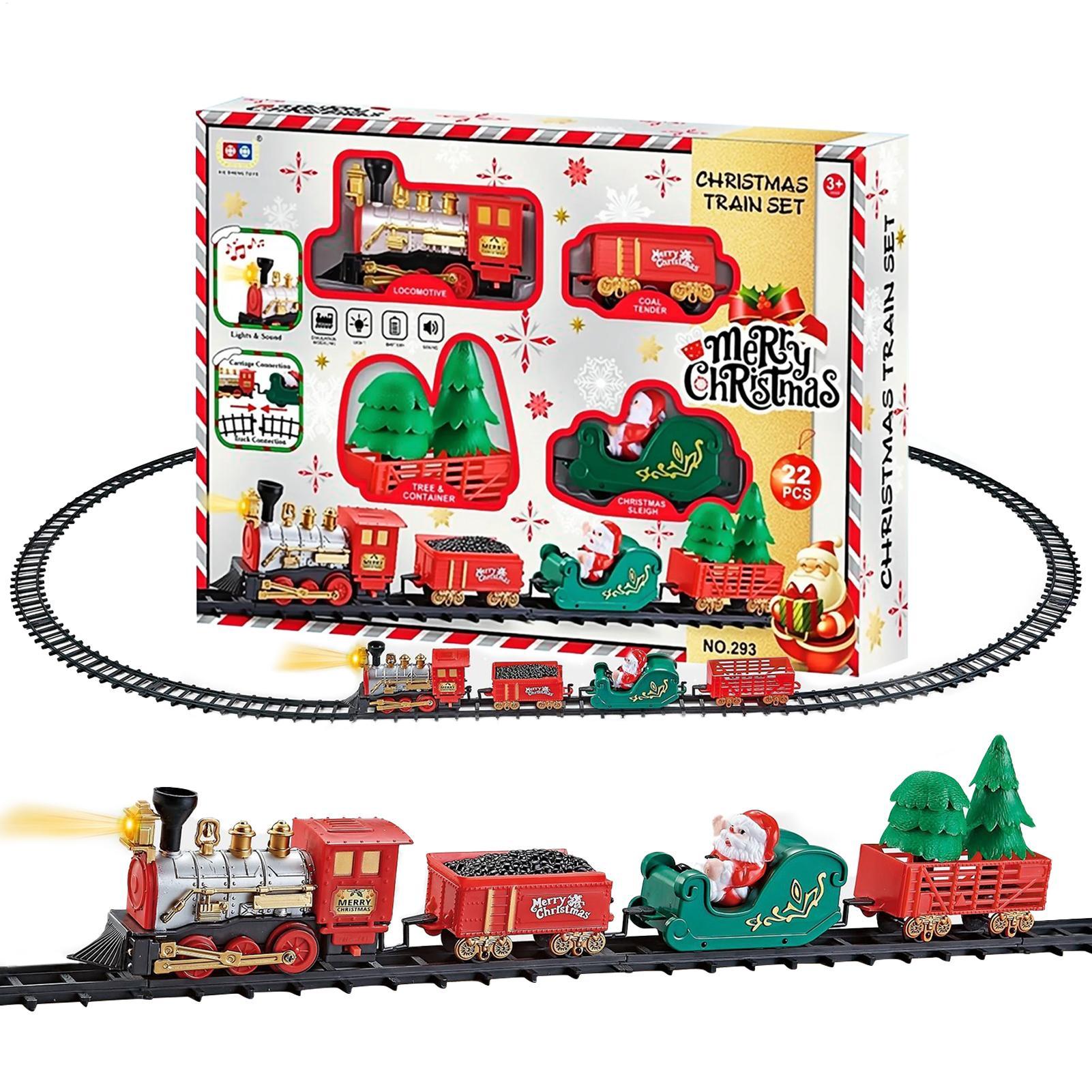Toy Train Track Set - 조명과 소리가 있는 크리스마스 기차 조립