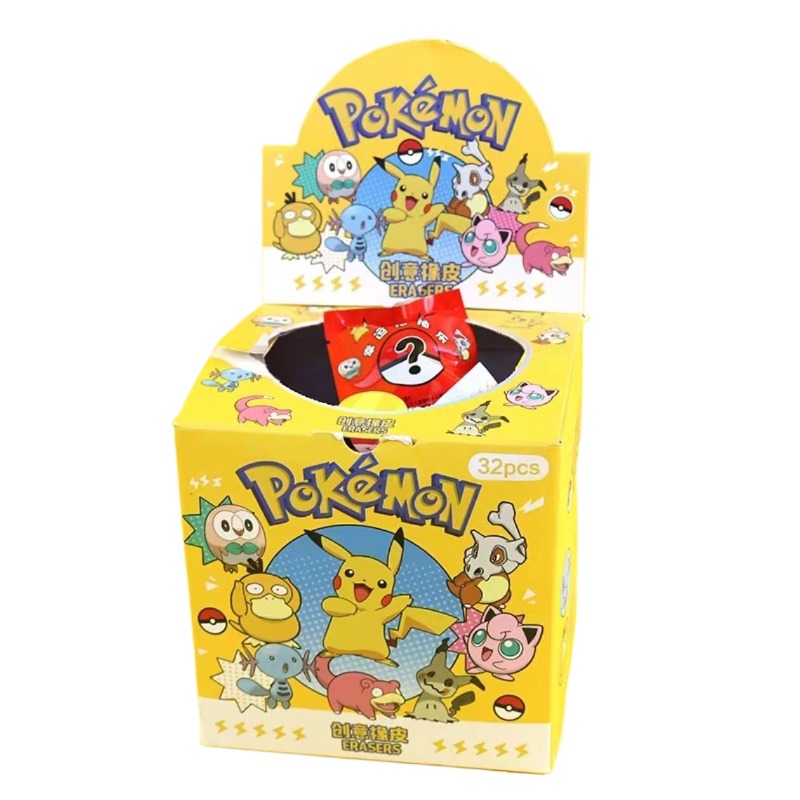 Kids Toys Drawing - 32개 포켓몬 피카츄 블라인드 백 지우개
