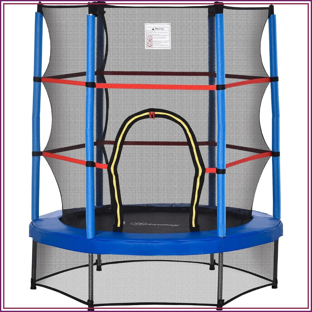 Trampoline Mini Indoor - 55인치 미니 트램펄린(3-6세 어린이용), 실내/실외용, 안전망