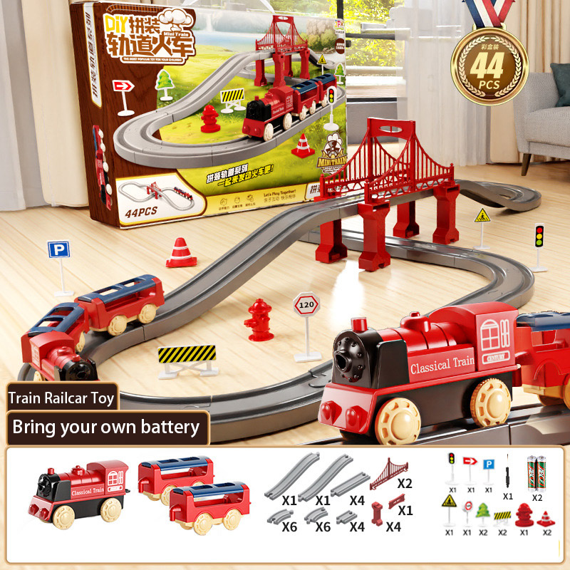 Toy Train Track Set - 44개/세트 전동 기차 트랙 세트 조립식
