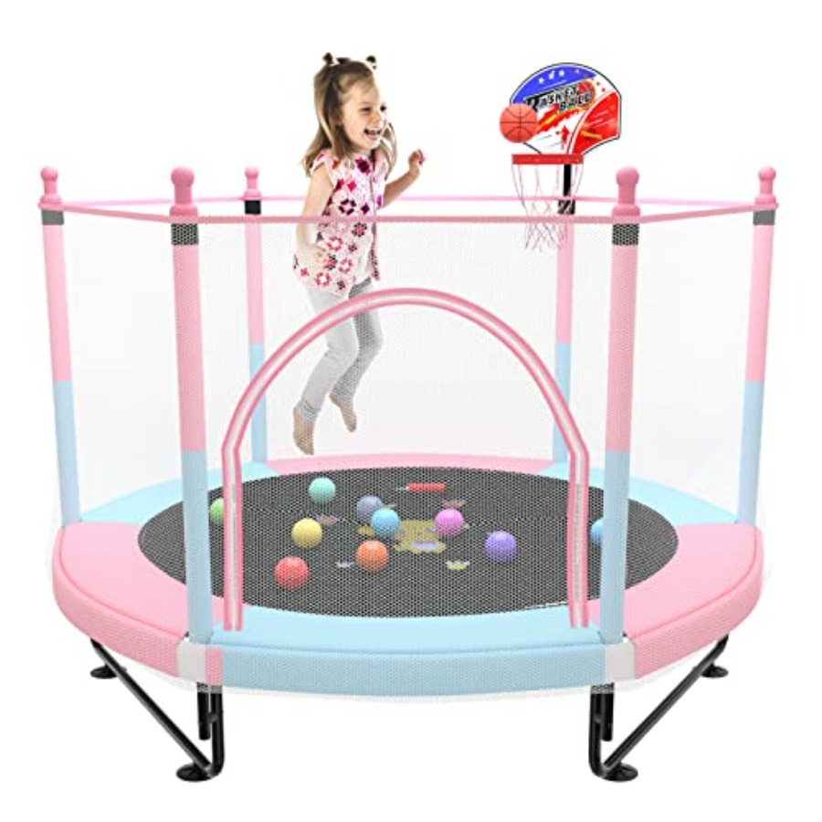 Trampoline Mini Indoor - 가정용 실내 트램펄린: 스틸 프레임, 블루