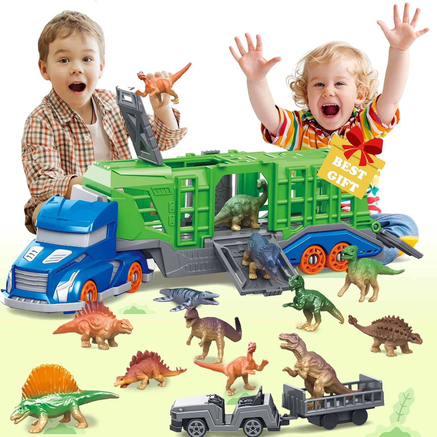 공룡 동물 운송 차량 장난감 세트에는 운송 차량 1대, - Kids Toys 3 Year Old 리뷰 및 가격