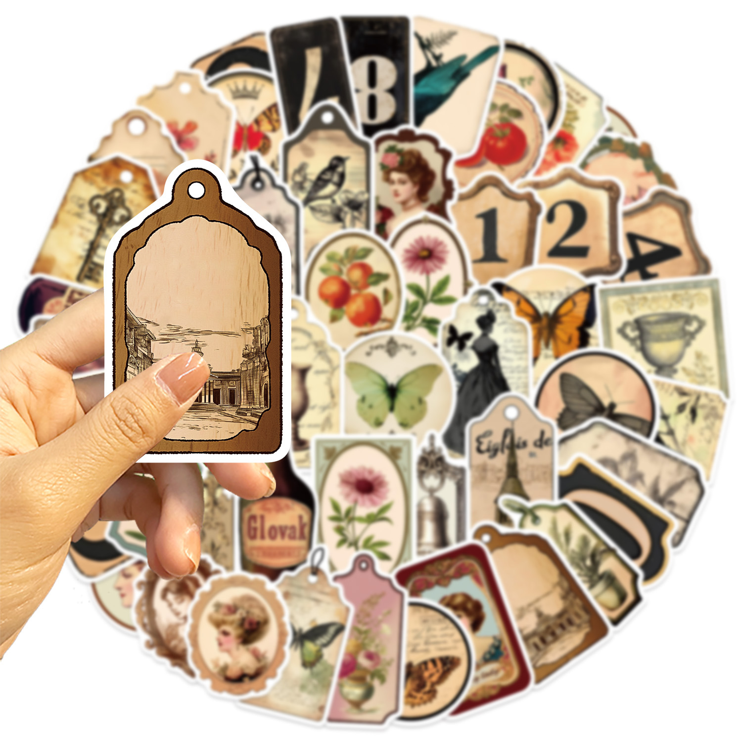 50PCS 만화 복고풍 빅토리아 스타일 스티커 창의적인 - Kids Toys Victoria 리뷰 및 가격
