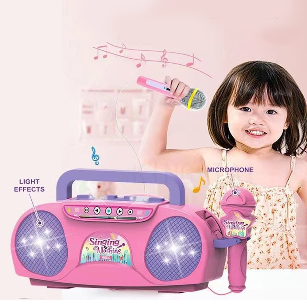 어린이 마이크 노래방 기계 음악 악기 장난감 빛 실내  - Kids Microphone Karaoke 리뷰 및 가격