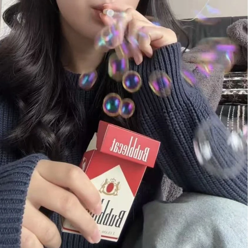 창의적인 플라스틱 담배갑 모양 패러디 버블 머신 야외  - Bubble Machine Outdoor 리뷰 및 가격