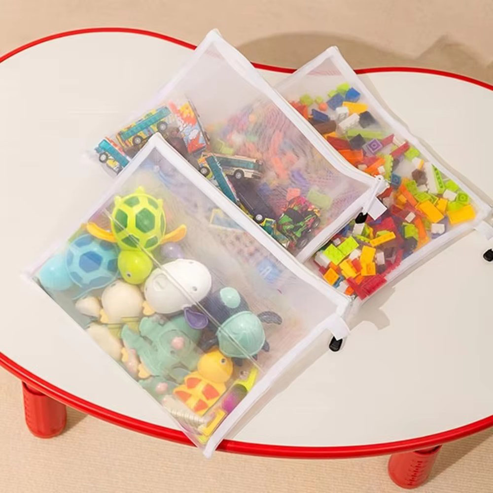 손잡이가 있는 장난감 보관용 메쉬 가방, 어린이 퍼즐  - Kids Zipper Toys 리뷰 및 가격