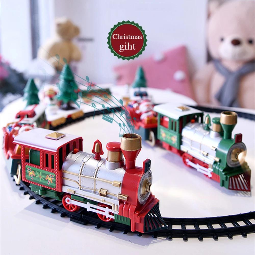 크리스마스 기차 세트 조명과 함께 축제 미니 기관차 모 - Toy Train Track Set 리뷰 및 가격