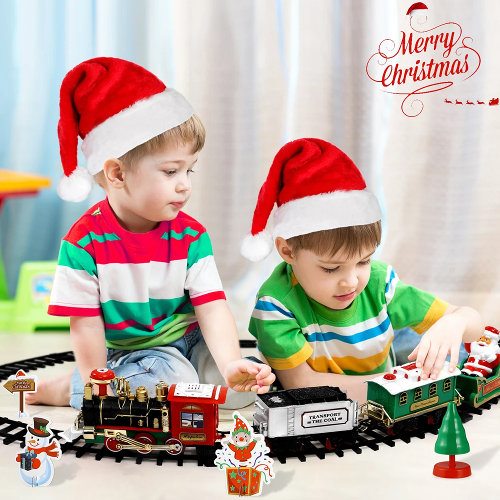 크리스마스 기차 세트 조명과 함께 축제 미니 기관차 모 - Toy Train Track Set 리뷰 및 가격