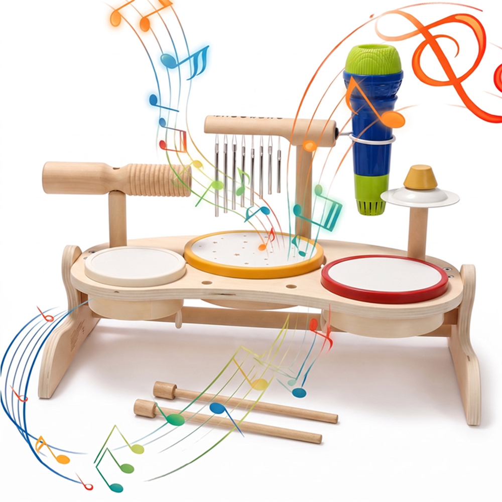 어린이용 나무 드럼 세트 음악 장난감 몬테소리 교육용  - Kids Toys Xylophone 리뷰 및 가격