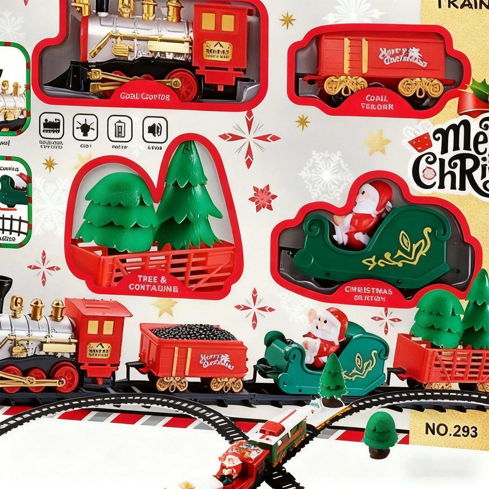크리스마스 기차 부모-자식 상호작용 트랙 장난감 소리와 - Toy Train Track Set 리뷰 및 가격