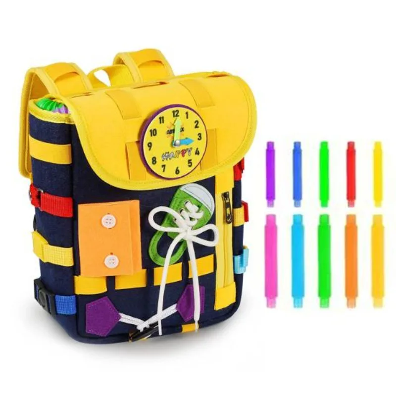 몬테소리 버클 지퍼가 달린 유아용 배낭 바쁜 보드 감각 - Kids Zipper Toys 리뷰 및 가격