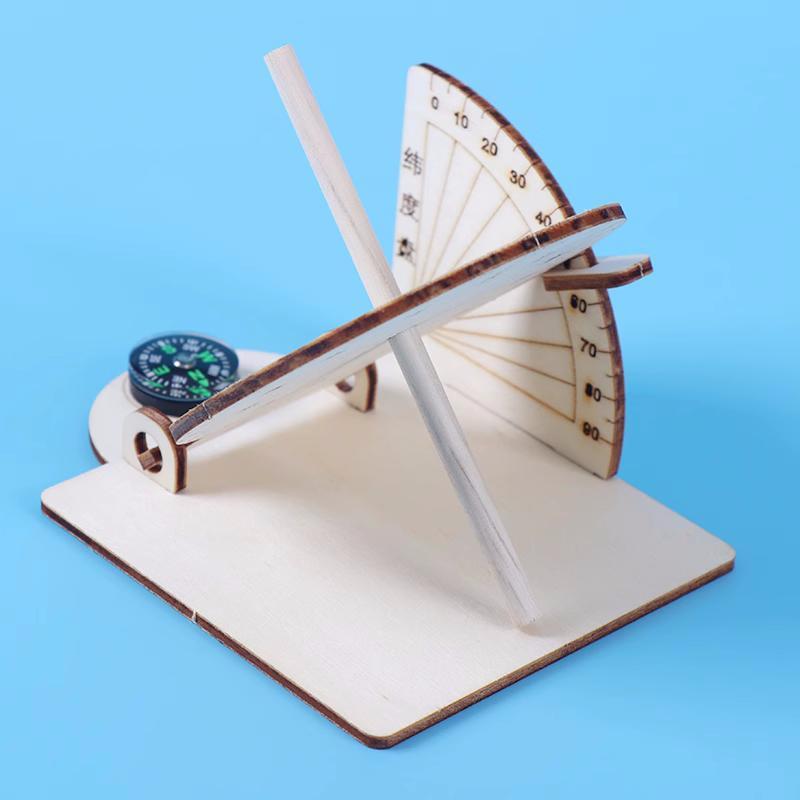 1 PCS DIY 적도 해시시계 시계 나무 과학 모델  - Kids Toys Return Gift 리뷰 및 가격